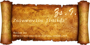 Zsivanovics Ildikó névjegykártya